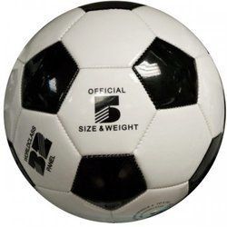 Size 5 Black &amp; White Glossy Soccer Ball (pack of 2)