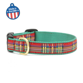 Christmas Sparkle Plaid Collar or Leash (Color: Christmas Sparkle, size: medium)