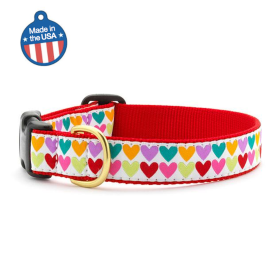 Pop Hearts Collar or Leash (Color: Pop Hearts, size: XL)