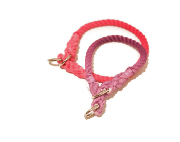 Rope Dog Collar (Color: Ombre, size: 28 inches)