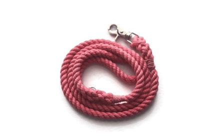 Single Color Rope Dog Leash (Color: pink, size: 6 ft)