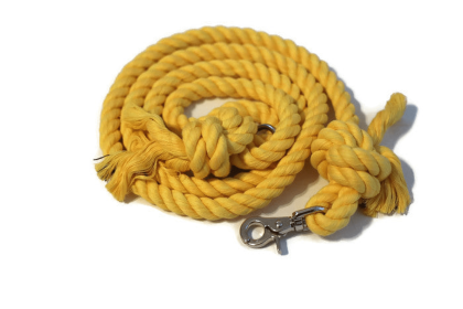 Knotted Rope Dog Leash (Color: yellow, size: Traffic Lead (2 ft))