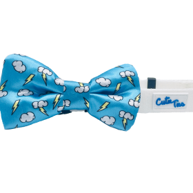 Cutie Ties Dog Bow Tie (Color: Lightning & Clouds, size: one size)