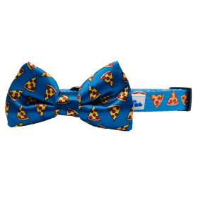 Cutie Ties Dog Bow Tie (Color: I Usually Only Get The Crust Pizza, size: one size)