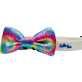 Cutie Ties Dog Bow Tie (Color: Pastel Tie Dye, size: one size)