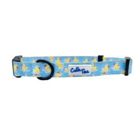 Cutie Ties Fun Design Dog Collar (Color: Rubber Duckies, size: small)