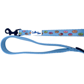 Cutie Ties Fun Design Dog Leash (Color: Donuts Blue, size: large)