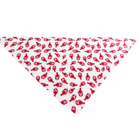 Cutie Ties Tie On Dog Bandana (Color: Lobster White, size: large)