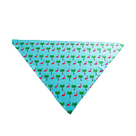 Cutie Ties Tie On Dog Bandana (Color: Flamingo Miami Vice, size: small)