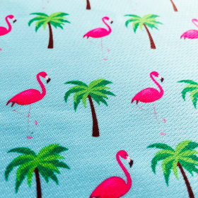 Cutie Ties Tie On Dog Bandana (Color: Flamingo Miami Vice, size: large)