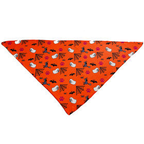 Cutie Ties Tie On Dog Bandana (Color: Spooky Halloween Orange, size: small)