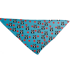 Cutie Ties Tie On Dog Bandana (Color: Peppermint Panda Blue, size: small)