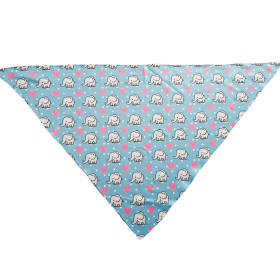 Cutie Ties Tie On Dog Bandana (Color: Elephant Love Blue, size: large)