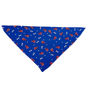 Cutie Ties Tie On Dog Bandana (Color: Red/White/Bones, size: small)