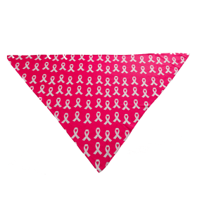 Cutie Ties Tie On Dog Bandana (Color: Breast Cancer Awareness Pink, size: small)