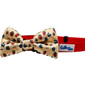 Cutie Ties Dog Bow Tie (Color: Movie Night, size: one size)