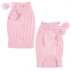 ES Cable Sweater (Color: pink, size: Xsmall)