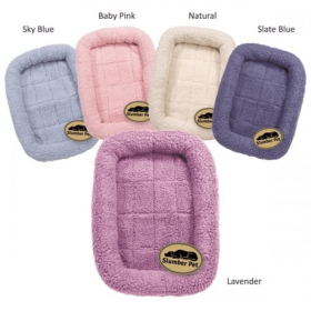 Slumber Pet Sherpa Crate Bed (Color: purple, size: Xsmall)