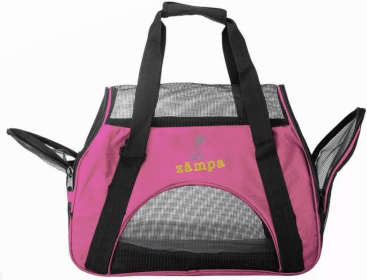 Zampa Airline Approved Soft Sided Pet Carrier (Color: pink, size: 19" x 13" x 10")