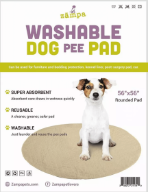 Zampa Pets Quality Whelp Round, Circular Shape Reusable Dog Pee Pads (size: 56" Round)