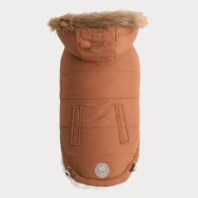 GF Pet ElastoFit Urban Dog Parka (Color: Caramel, size: small)