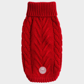 GF Pet Chalet Dog Sweater (Color: Red, size: 3XS)