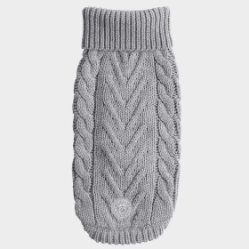 GF Pet Chalet Dog Sweater (Color: Grey, size: small)