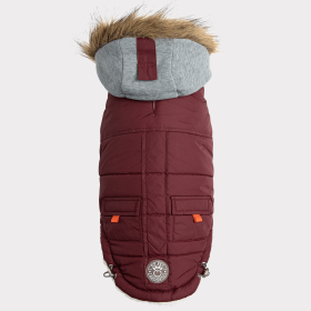 GF Pet  Winter Sailor Parka (Color: Burgundy, size: 2XS)