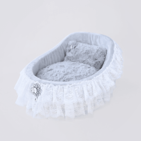 Crib Dog Bed (Color: Sterling, size: one size)