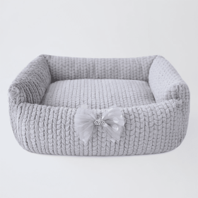 Dolce Dog Bed (Color: Sterling, size: one size)