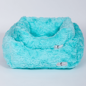 Cuddle Dog Bed (Color: Aquamarine, size: small)