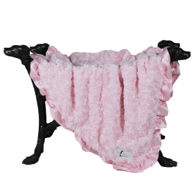 Ruffle Baby Dog Blanket (Color: Baby Pink, size: large)