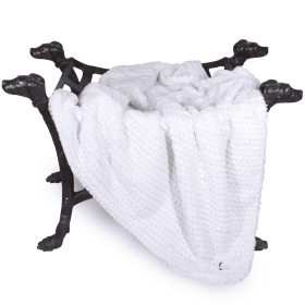 Paris Dog Blanket (Color: Ivory, size: large)