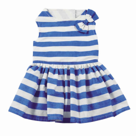 ESC Blue Stripe Dress (Color: Blue, size: small)