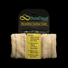 DuraCloud Orthopedic Pet Bed and Crate Pad Contour Cover (Color: Camel, size: small)