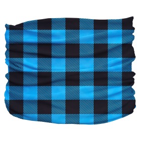 Buffalo Plaid Pup Scruff (Color: Blue, size: 3XL)