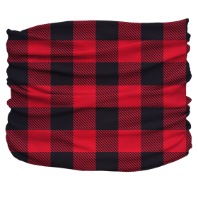 Buffalo Plaid Pup Scruff (Color: Red,Black, size: Tiny)