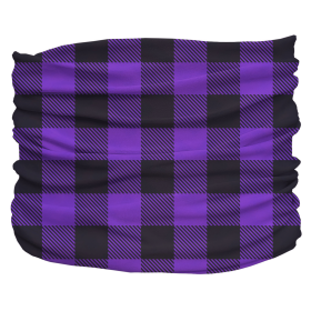 Buffalo Plaid Pup Scruff (Color: Purple,Black, size: Tiny)