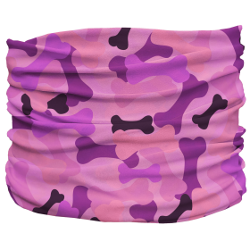 Bone Camo Pup Scruff (Color: pink, size: XS)