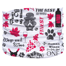 Wags and Wine Pup Scruff (Color: White,Red,Grey, size: Tiny)