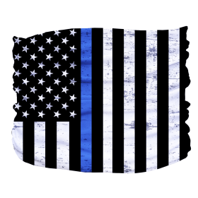 Thin Blue Line Pup Scruff (Color: Blue,Black,White, size: 3XL)