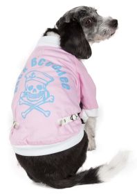 Varsity-Buckled Collared Pet Coat (size: medium)