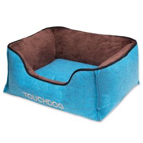 Touchdog 'Felter Shelter' Luxury Designer Premium Dog Bed (Color: Blue, size: large)